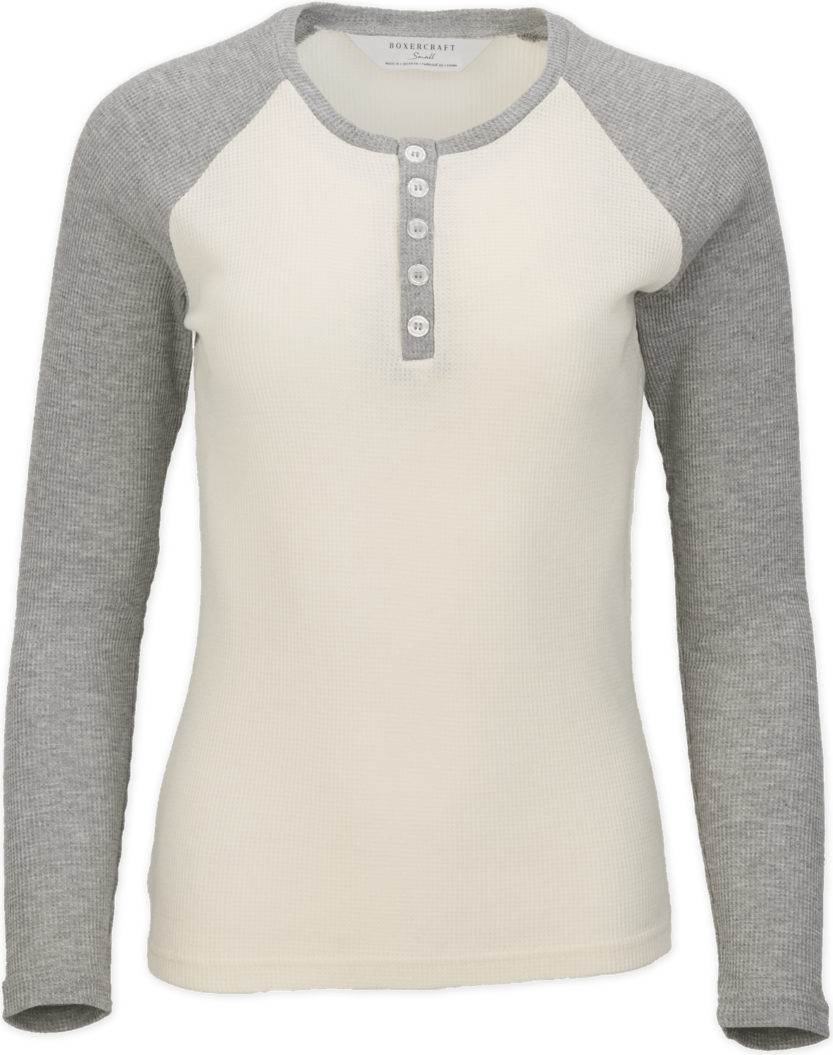 NATURAL/OXF HTR BOXERCRAFT  WAFFLE KNIT HENLEY  grouped