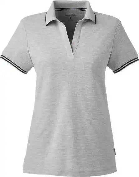 Nautica N17168 Women’s Deck Polo - Oxford Heather
