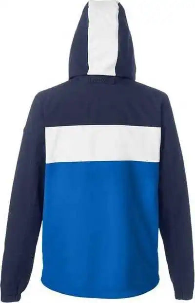 Nautica N17174 Windward Anorak Hooded Quarter Zip Jacket Navy White Royal