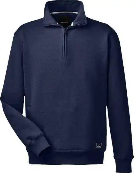 Nautica N17176 Anchor Fleece Quarter-zip Sweatshirt - Navy