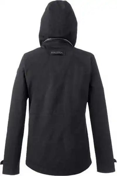 Nautica N17183 Women’s Voyage Hooded Rain Jacket - Black