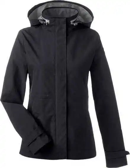Nautica N17183 Women’s Voyage Hooded Rain Jacket - Black