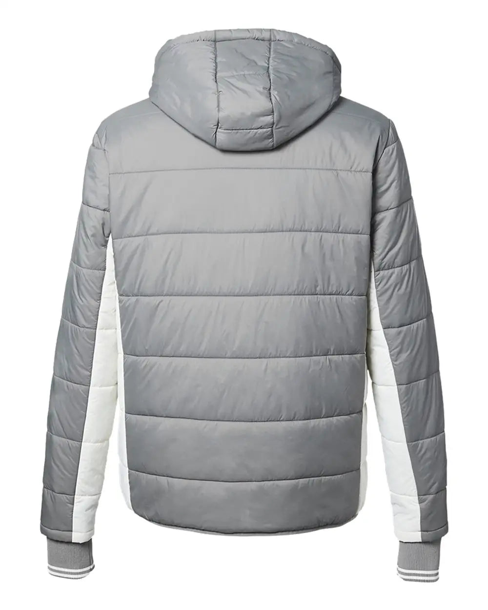 Nautica N17186 l Mile Hooded Puffer Jacket - Graphite Antique White - Dark Gray / s
