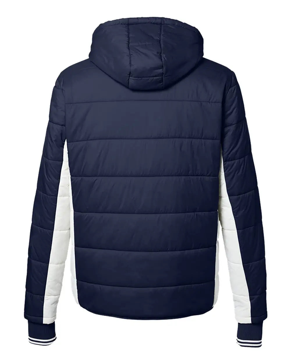 Nautica N17186 l Mile Hooded Puffer Jacket - Navy Antique White