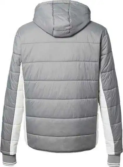 Nautica N17186 Nautical Mile Hooded Puffer Jacket - Graphite Antique White