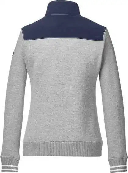Nautica N17387 Women’s Navigator Fleece Full-zip Jacket - Oxford Heather Navy