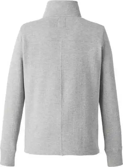 Nautica N17397 Women’s Anchor Fleece Quarter-zip Sweatshirt - Oxford Heather