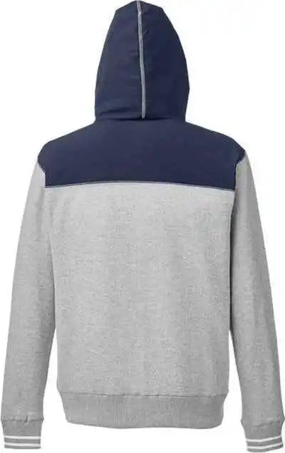 Nautica N17582 Navigator Fleece Hooded Full-zip Jacket - Oxford Heather Navy