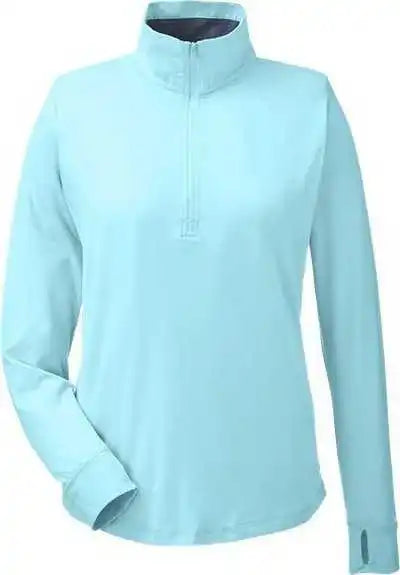 Nautica N17925 Women’s Saltwater Quarter-zip Pullover - Sea Mist