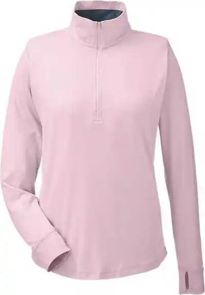Nautica N17925 Women’s Saltwater Quarter-zip Pullover - Sunset Pink