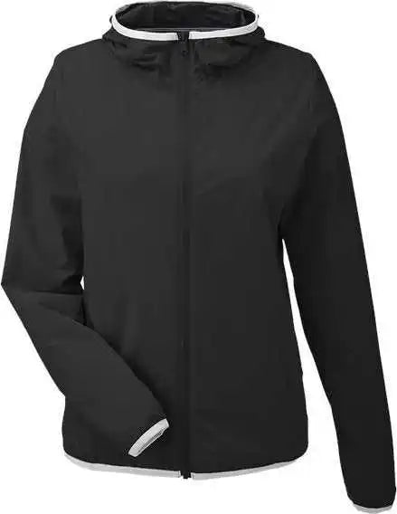 Nautica N17927 Women’s Stillwater Hooded Windbreaker Black