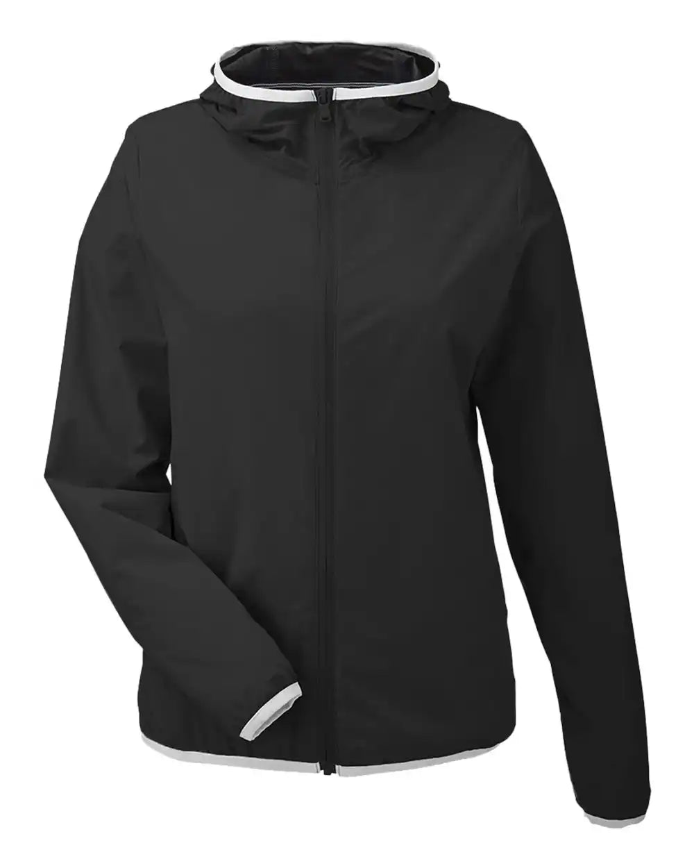 Nautica N17927 Women’s Stillwater Hooded Windbreaker - Black - Xs