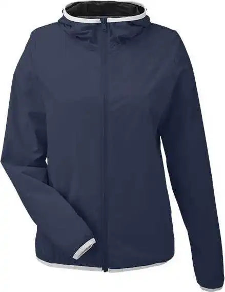 Nautica N17927 Women’s Stillwater Hooded Windbreaker - Navy