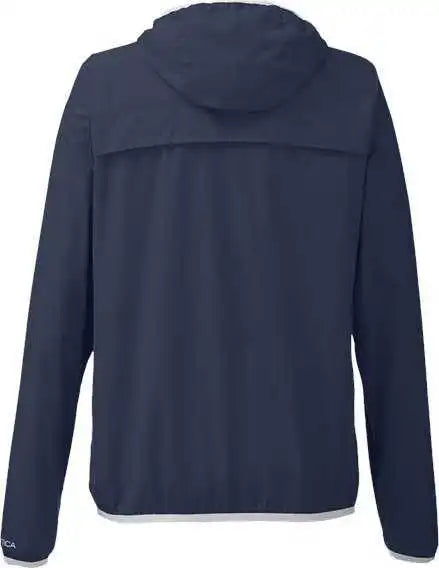 Nautica N17927 Women’s Stillwater Hooded Windbreaker - Navy
