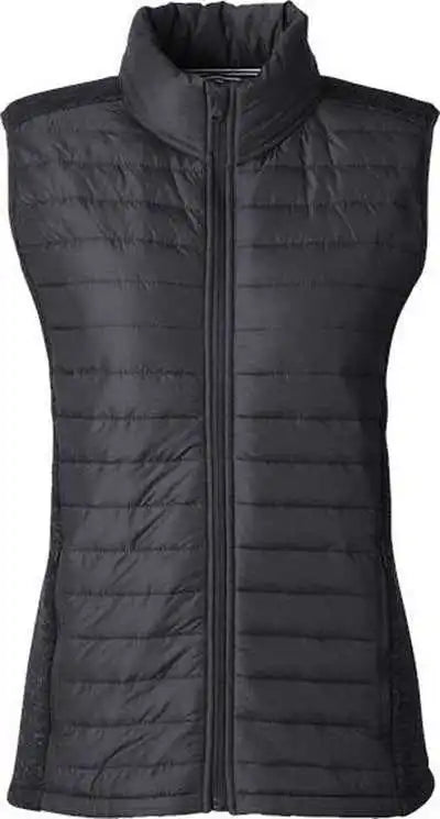 Nautica N17947 Women’s Harbor Puffer Vest - Black Heather