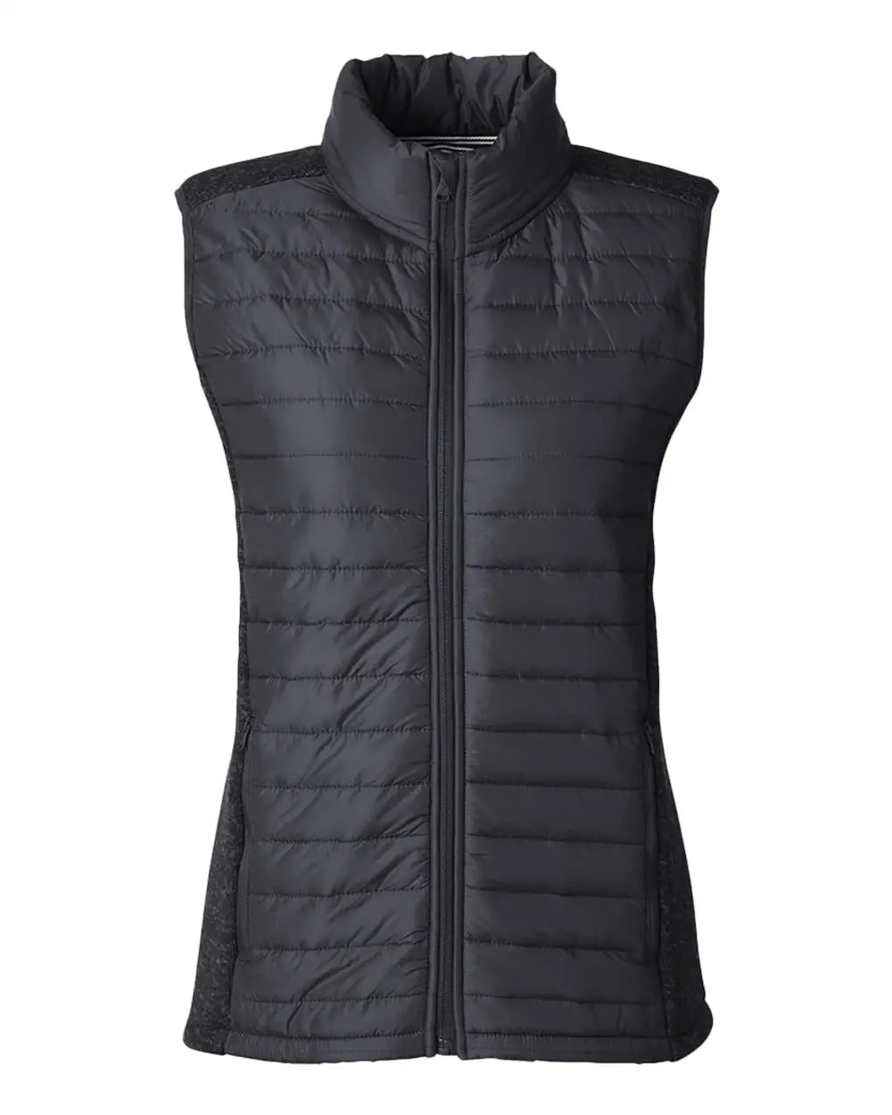 Nautica N17947 Women’s Harbor Puffer Vest - Black Heather - Xs