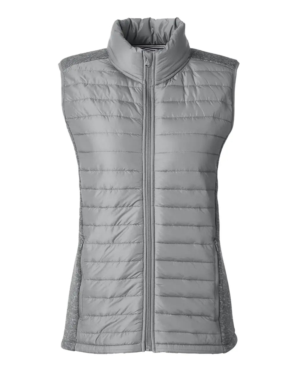 Nautica N17947 Women’s Harbor Puffer Vest - Graphite Heather - Dark Gray / Xs