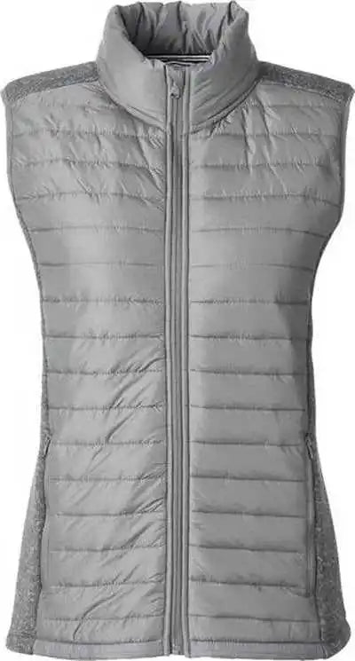 Nautica N17947 Women’s Harbor Puffer Vest - Graphite Heather