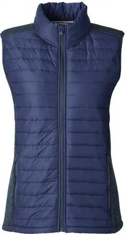 Nautica N17947 Women’s Harbor Puffer Vest - Navy Heather
