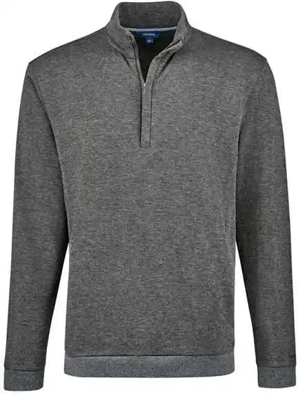 Nautica N18090 Explorer Fleece Quarter Zip Charcoal Heather
