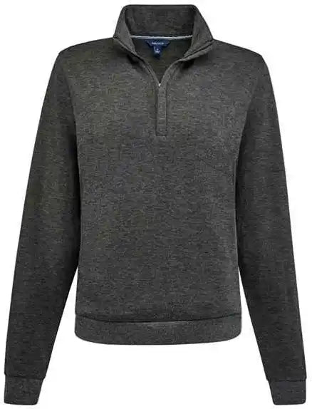 Nautica N18091 Women’s Explorer Fleece Quarter-zip - Charcoal Heather