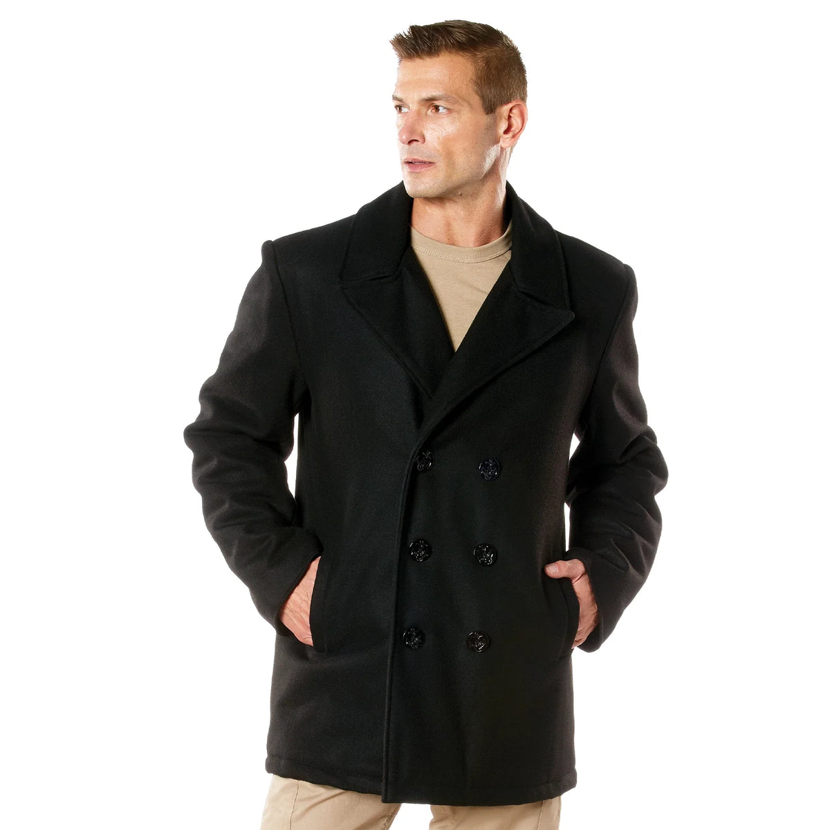 Naval Heritage Pea Coat - Black / s
