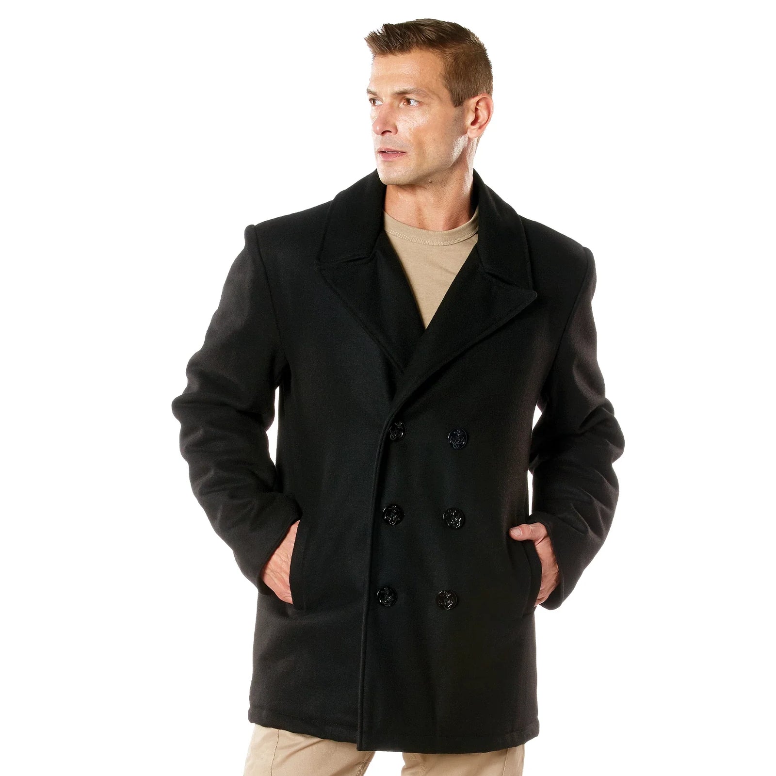 Naval Heritage Pea Coat - Black / s