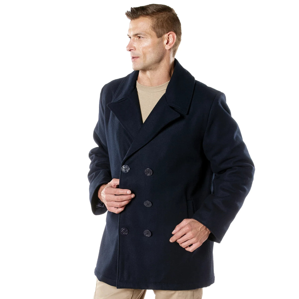 Naval Heritage Pea Coat - Navy Blue / s