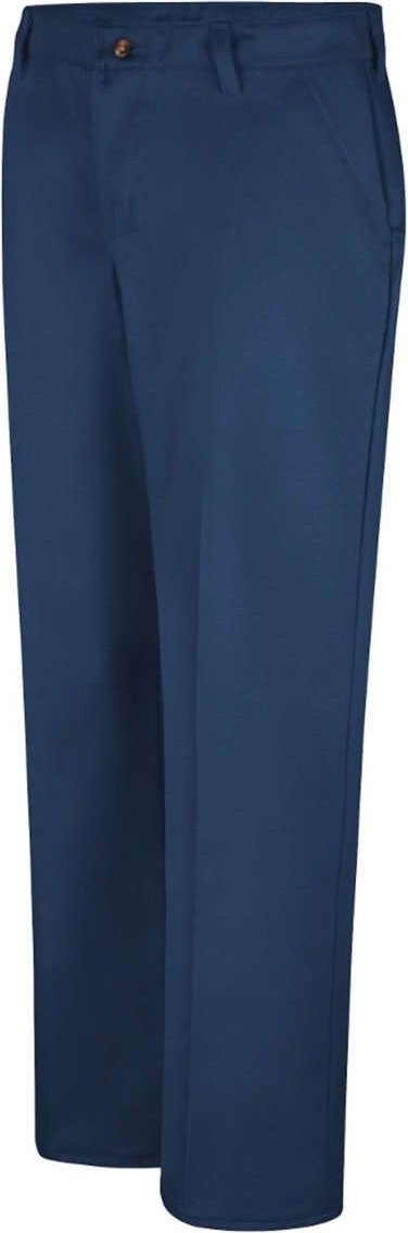 Navy - 30I Women's Plain Front Cotton Pants - PC45