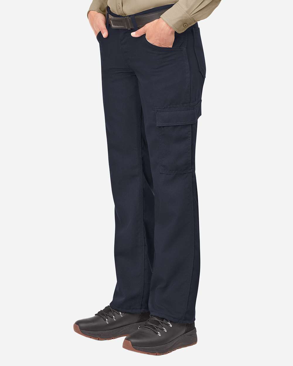 Navy - 34 Unhemmed Women's IQ Series® Lightweight Comfort Pants - QP15 plain