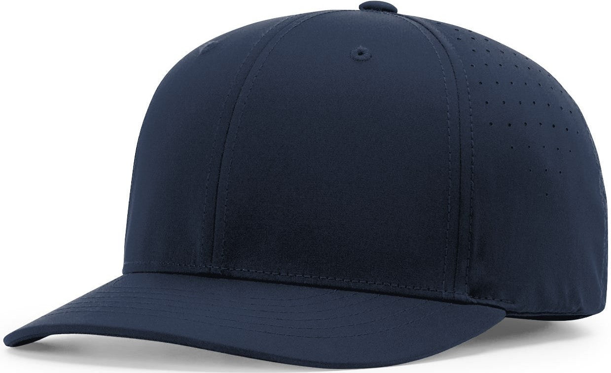Navy 6-Stitch 2.5" Bill - Performance Ignite LT Laser Perf Ump Cap  grouped