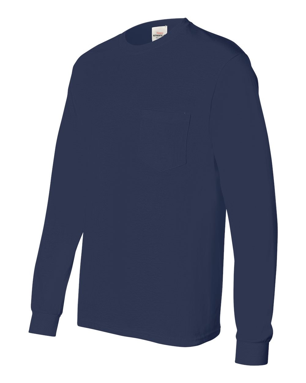Navy Authentic Long Sleeve Pocket T-Shirt - 5596