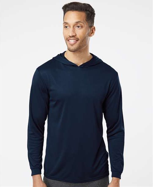 Navy Bahama Performance Hooded Long Sleeve T-Shirt - 220