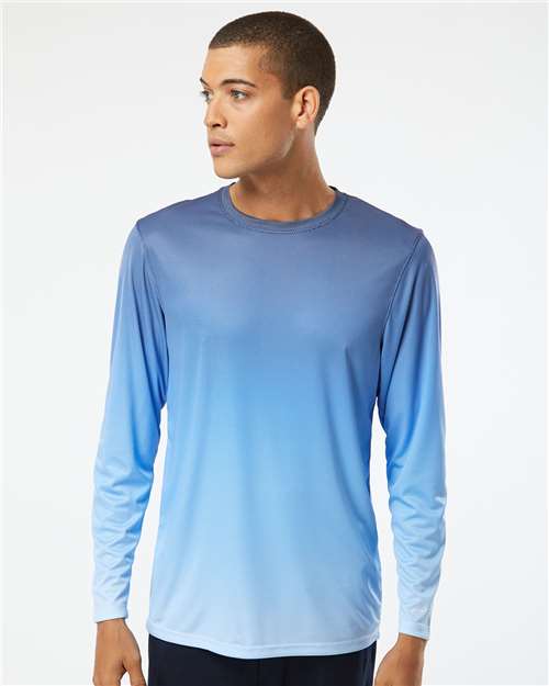Navy/ Blue Mist Barbados Performance Pin Dot Long Sleeve T-Shirt - 225
