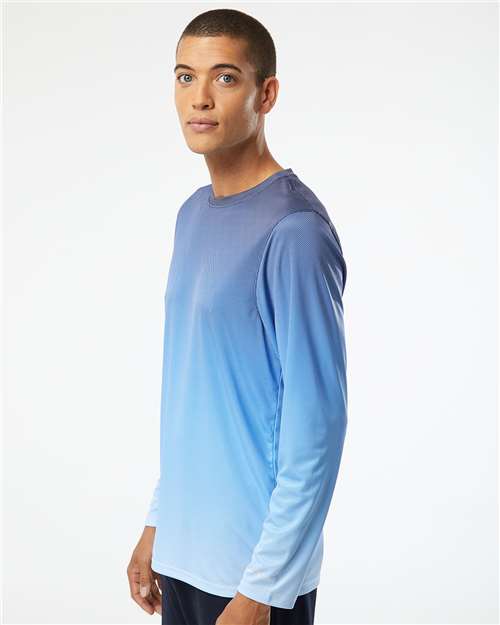 Navy/ Blue Mist Barbados Performance Pin Dot Long Sleeve T-Shirt - 225