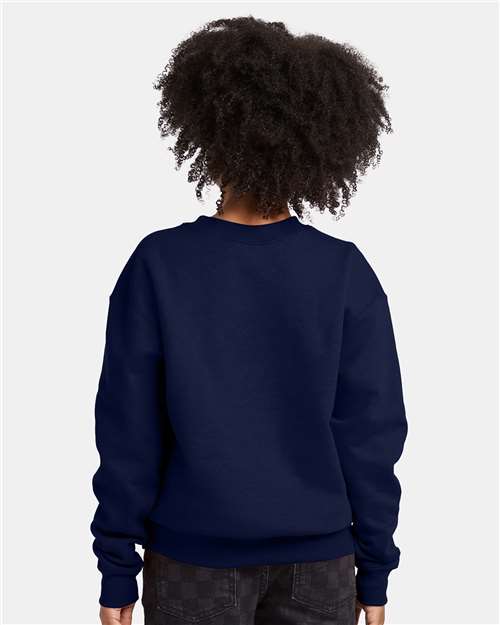 Navy Ecosmart® Youth Crewneck Sweatshirt - P360