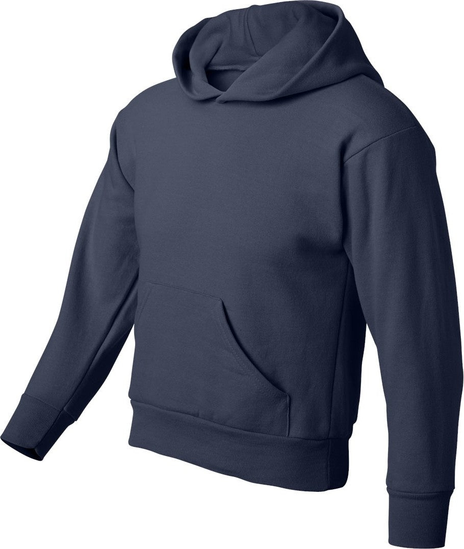 Navy Ecosmart® Youth Hooded Sweatshirt - P473