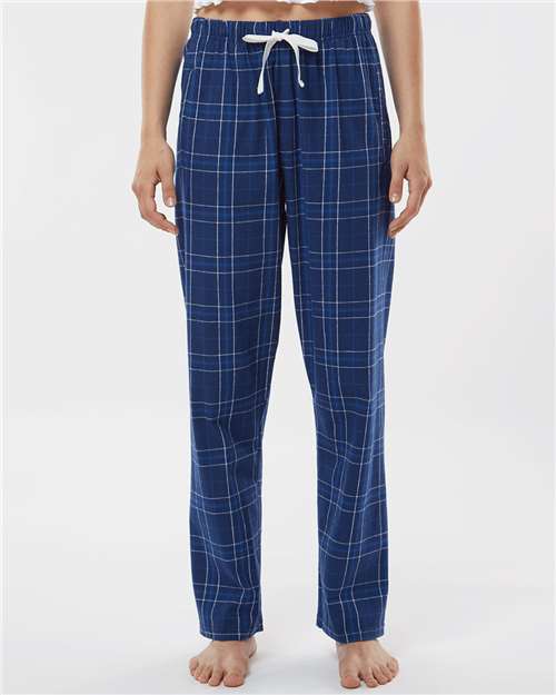 Navy Field Day Plaid Women&#39;s Haley Flannel Pants - BW6620