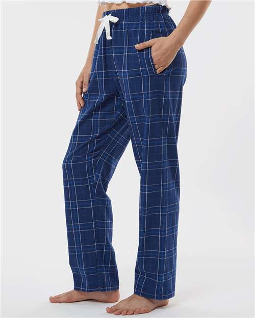 Navy Field Day Plaid Women&#39;s Haley Flannel Pants - BW6620