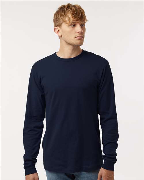 Navy Fine Jersey Long Sleeve T-Shirt - 202LS
