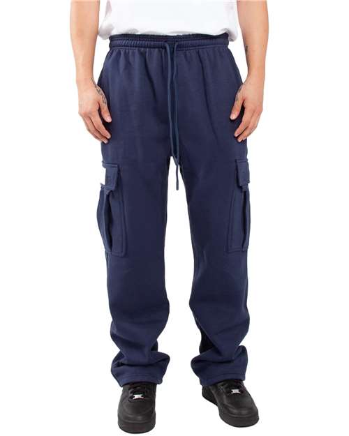 Navy Fleece Cargo Pants - SHFCP