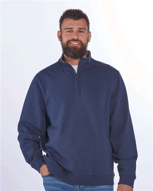 Navy Fleece Quarter-Zip Pullover - BM5202