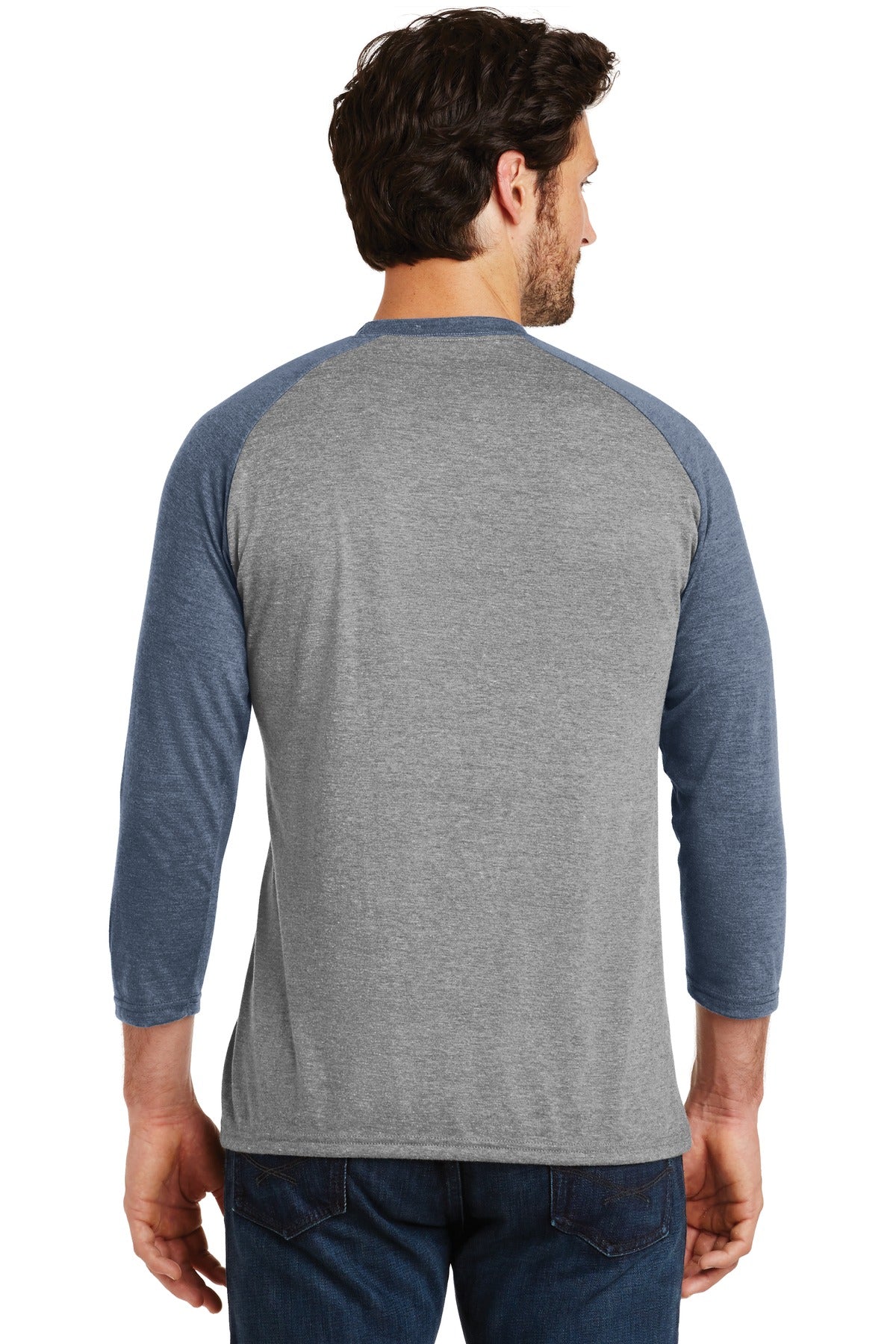 Navy Fr/Gry Fr District Perfect Tri 3/4-Sleeve Raglan. DM136