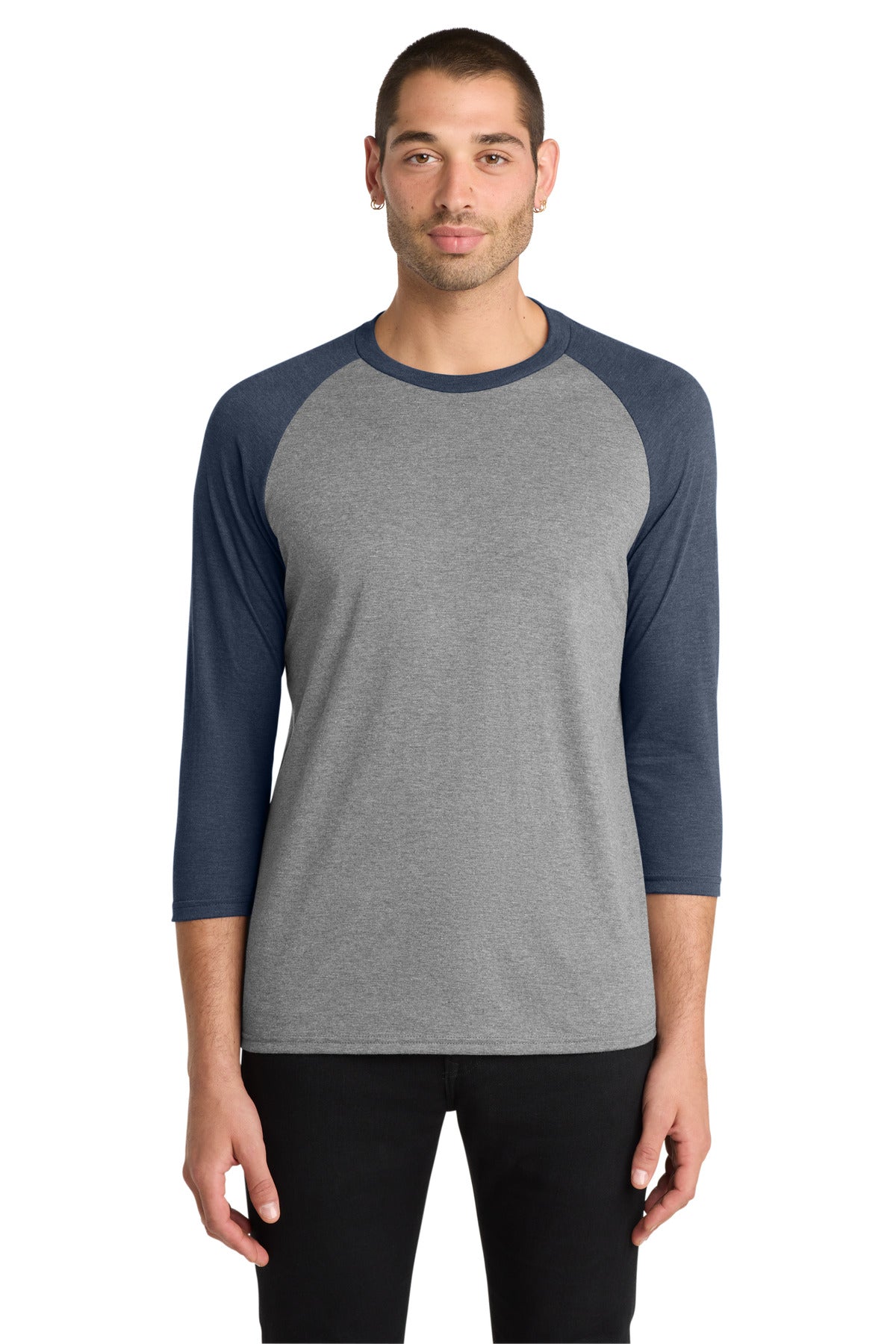 Navy Fr/Gry Fr District Perfect Tri 3/4-Sleeve Raglan. DM136