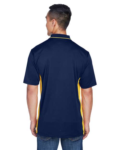 Navy/ Gold Men&#39;s Cool &amp; Dry Sport Two-Tone Polo - 8406