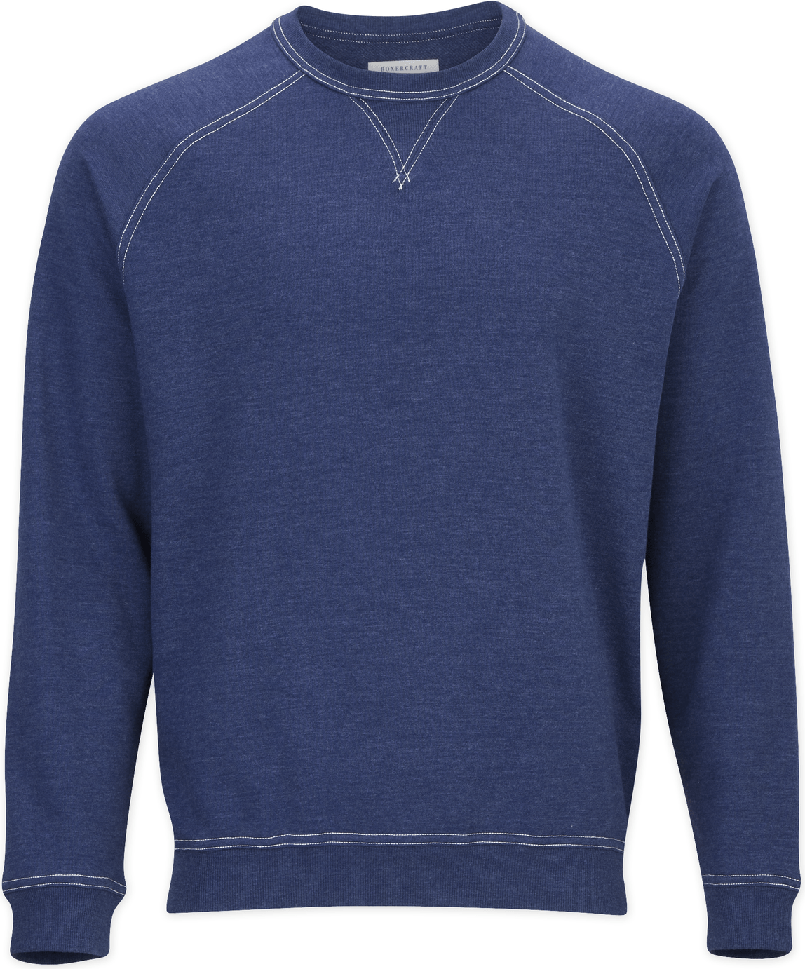NAVY HEATHER BOXERCRAFT FRENCH TERRY CREW  grouped