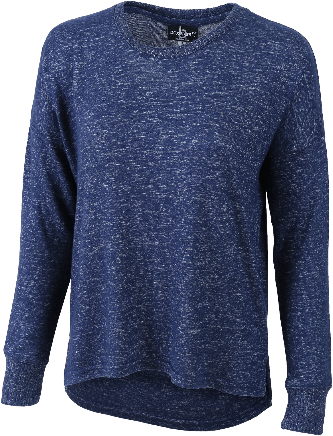 NAVY HEATHER BOXERCRAFT WOMEN'S  CUDDLE BOXY CREW  grouped