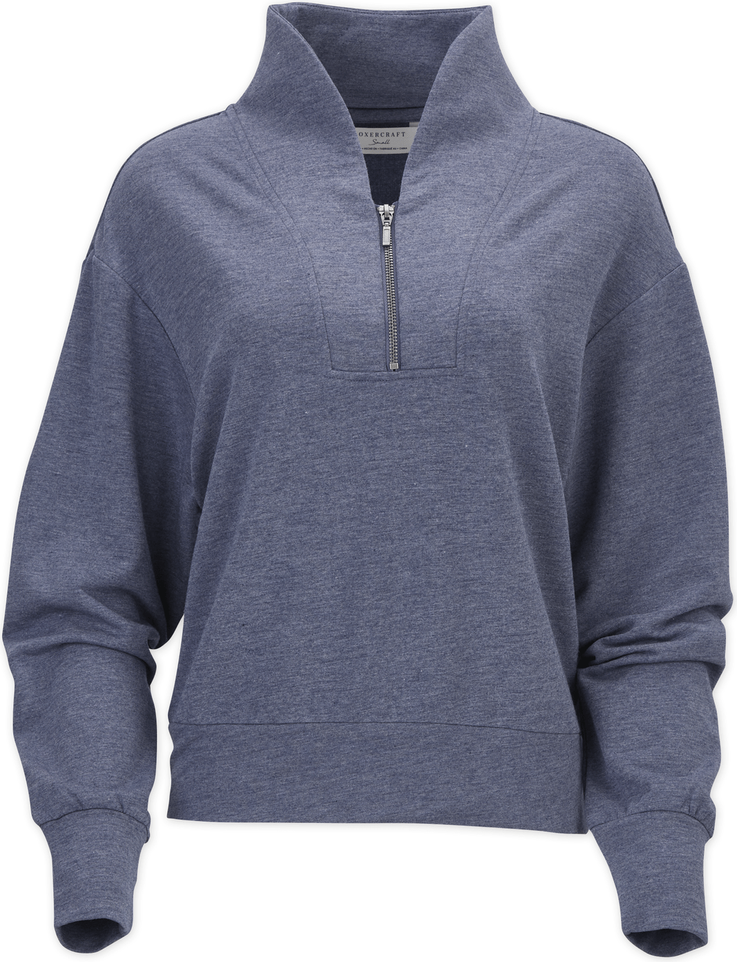 NAVY HEATHER BOXERCRAFT WOMEN'S  DREAM FLEECE 1/4 ZIP PULLOVER  grouped