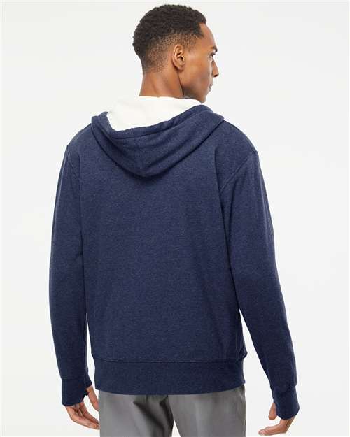 Navy Heather Sherpa-Lined Hooded Sweatshirt - EXP90SHZ