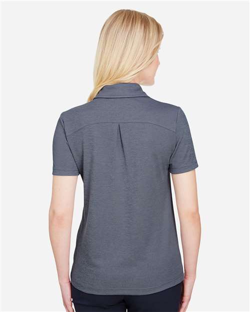 Navy Heather Women&#39;s CrownLux Performance® Address Melange Polo - DG22W